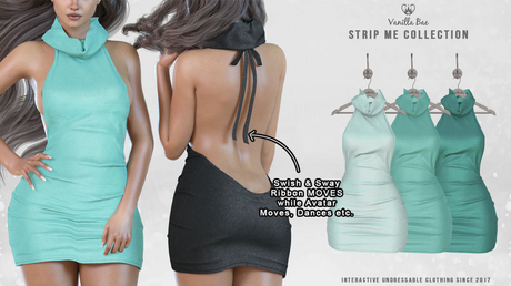 Second Life Marketplace - *Vanilla Bae* Zuri Dress - Teals 3 Pack
